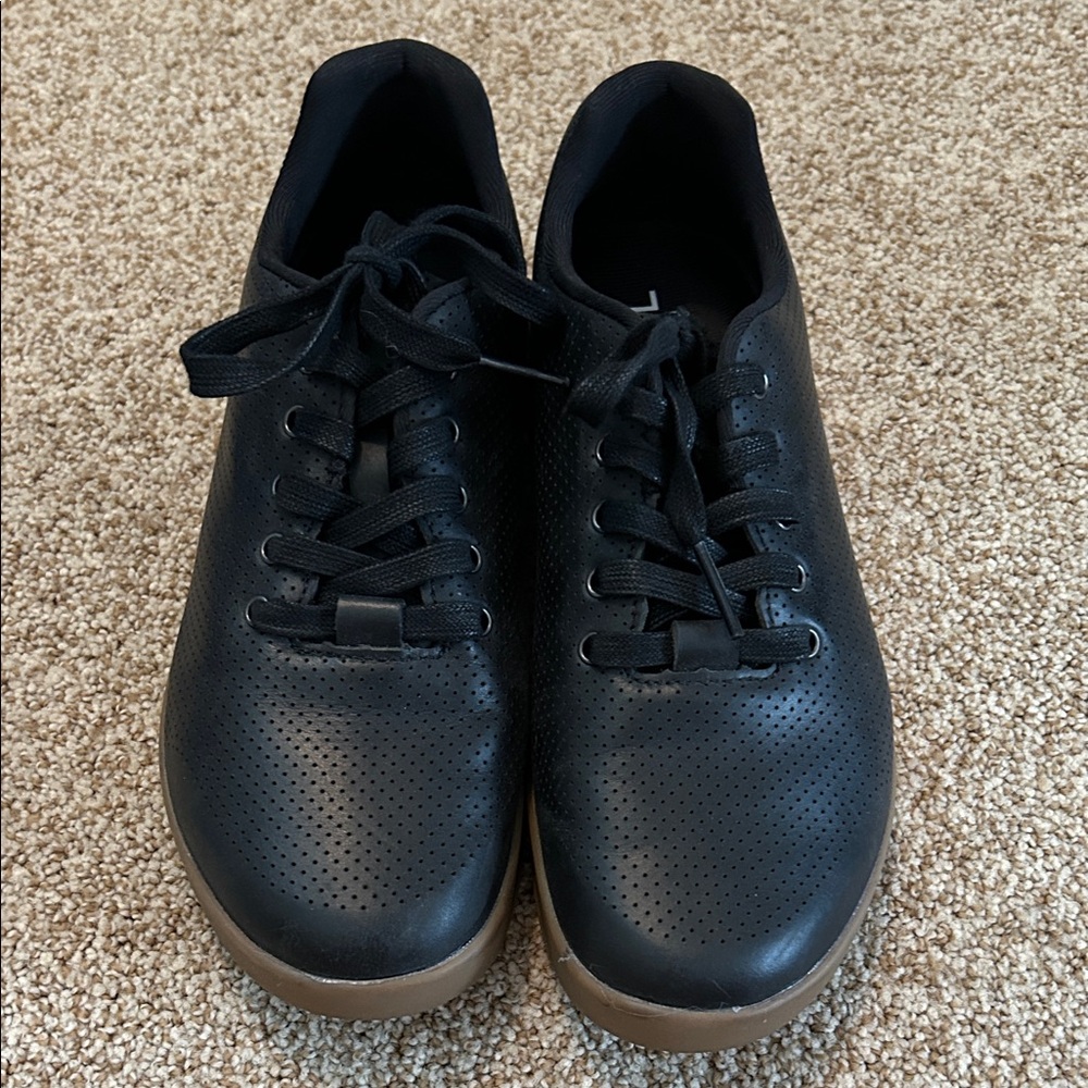 Nobull Black Perorated Leather Trainers